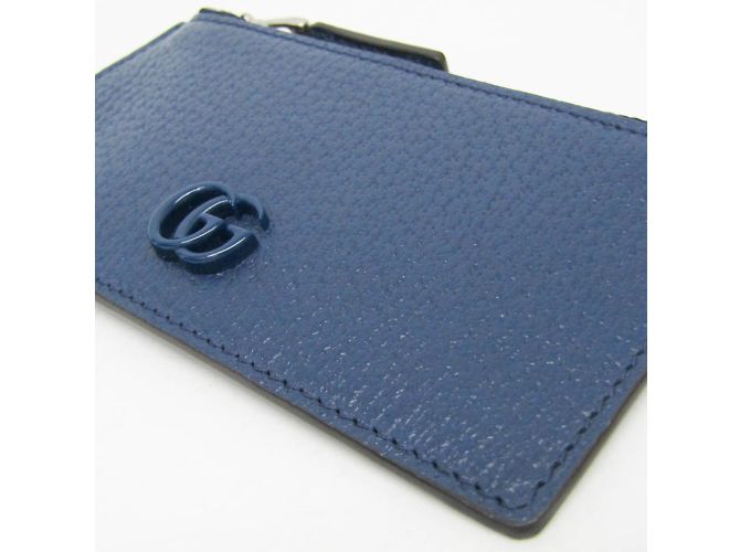Tarjetero de monedas Gucci GG Marmont Azul marino - vista 6