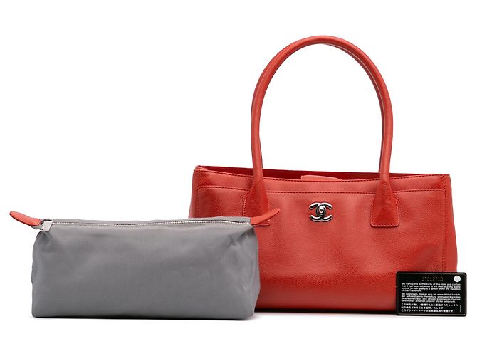 Chanel Rosso Piccola Borsa in Pelle di Vitello Executive Cerf - vista 10