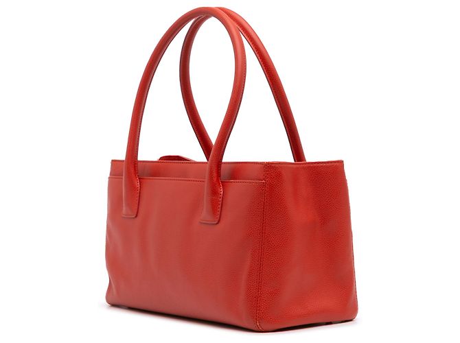 Chanel Rosso Piccola Borsa in Pelle di Vitello Executive Cerf - vista 2