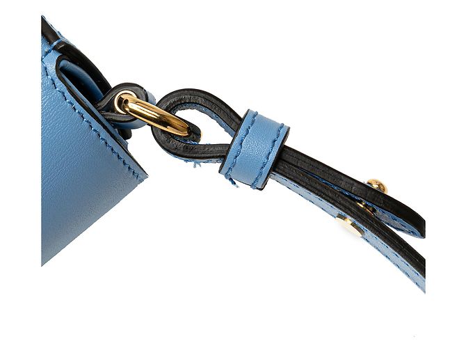 Bamboo Bolsa de mão mini de couro azul com alça de bambu Gucci Azul claro - vista 10