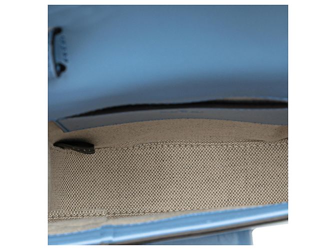 Bamboo Bolsa de mão mini de couro azul com alça de bambu Gucci Azul claro - vista 4