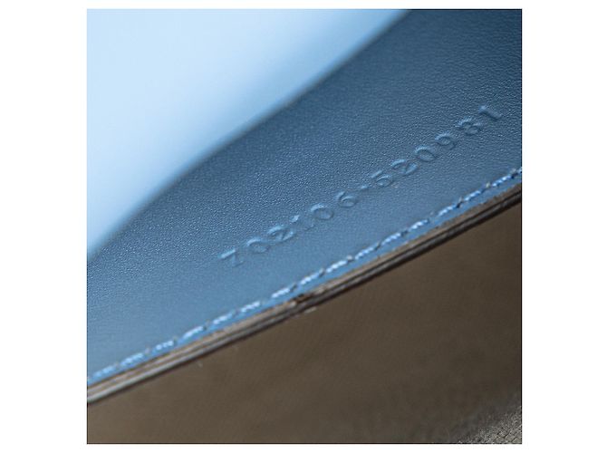 Bamboo Bolsa de mão mini de couro azul com alça de bambu Gucci Azul claro - vista 6