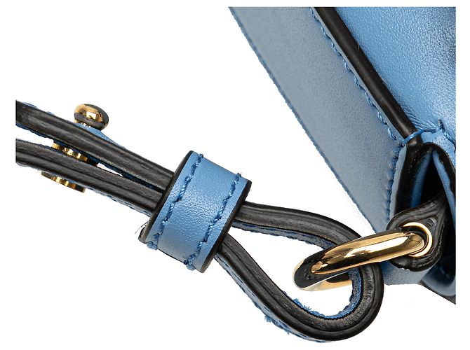 Bamboo Bolsa de mão mini de couro azul com alça de bambu Gucci Azul claro - vista 9