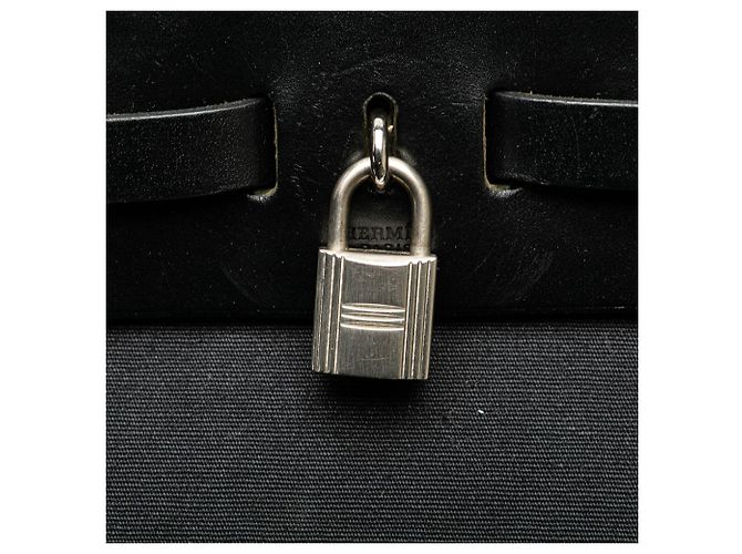 Hermès Schwarzer Toile Herbag GM Rucksack - Ansicht 8