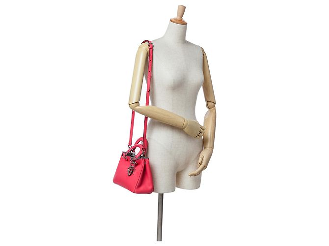 Borsa Diorissimo piccola in pelle rosa - vista 9