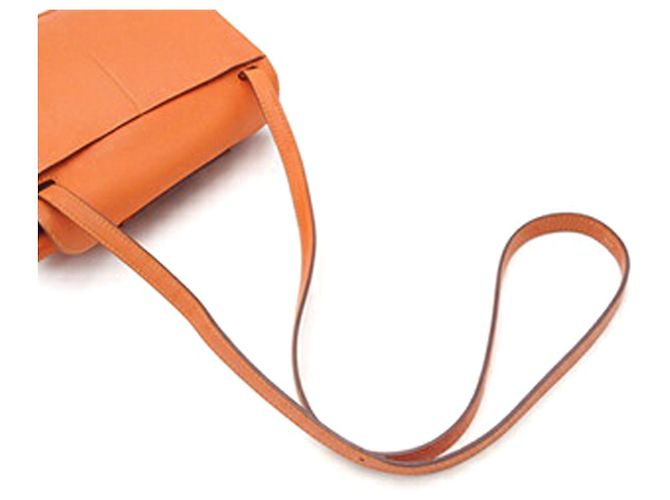 Hermès Arancione Mini Swift Halzan 22 - vista 15