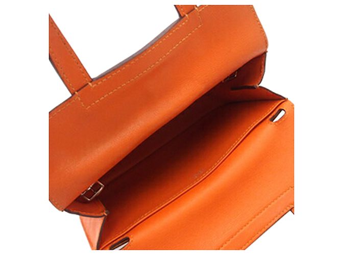 Hermès Arancione Mini Swift Halzan 22 - vista 4