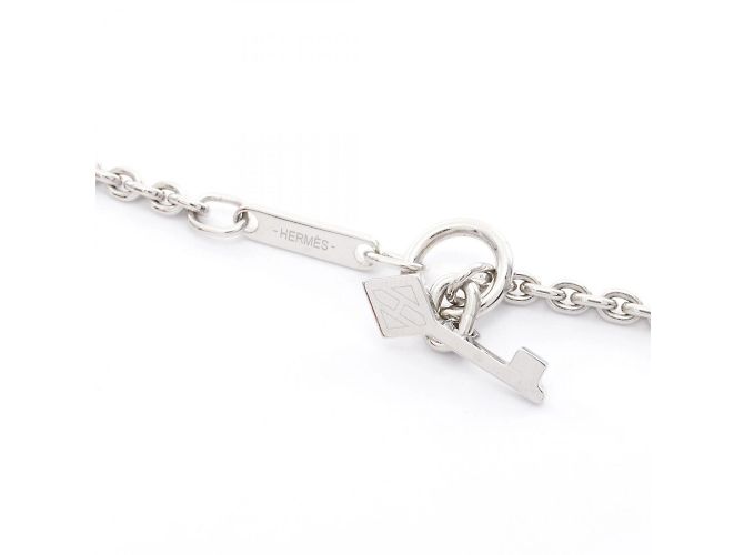 Hermès Collar Cle Cheval Hermes Negro Plata - vista 3