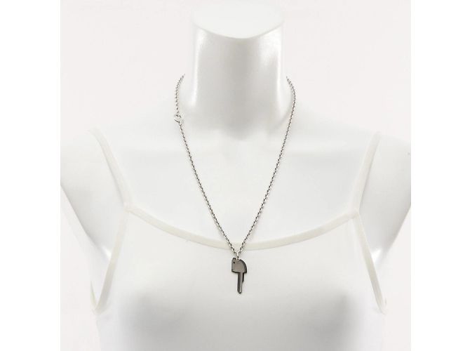 Hermès Collar Cle Cheval Hermes Negro Plata - vista 5