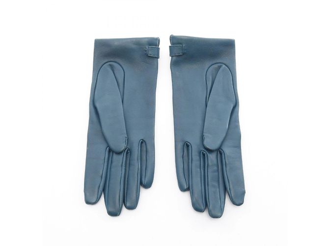 Hermès Handschuhe aus blauer Lammleder-Hommage an Hermes Kelly - Ansicht 3
