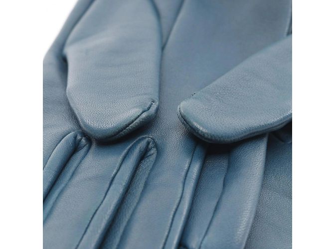 Hermès Handschuhe aus blauer Lammleder-Hommage an Hermes Kelly - Ansicht 5