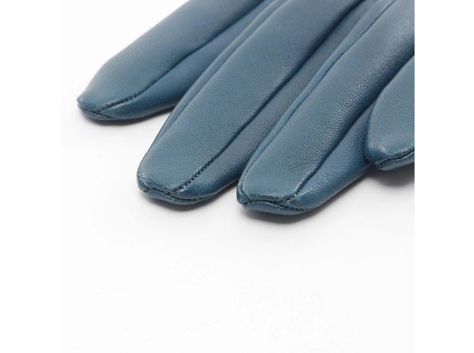 Hermès Handschuhe aus blauer Lammleder-Hommage an Hermes Kelly - Ansicht 6