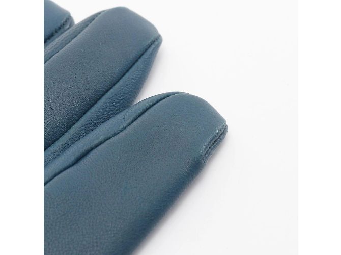 Hermès Handschuhe aus blauer Lammleder-Hommage an Hermes Kelly - Ansicht 7