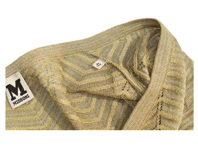 M Missoni Missoni Gold Shiny Strickkleid Mini Golden - Ansicht 4