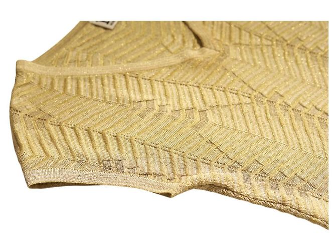 M Missoni Missoni Gold Shiny Strickkleid Mini Golden - Ansicht 5