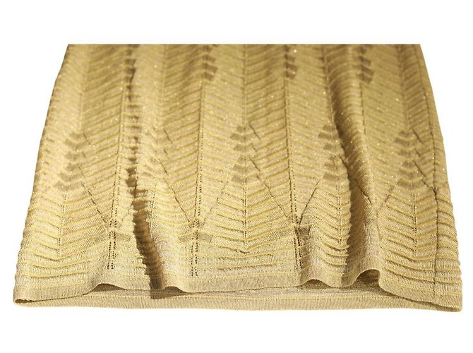 M Missoni Missoni Gold Shiny Strickkleid Mini Golden - Ansicht 6