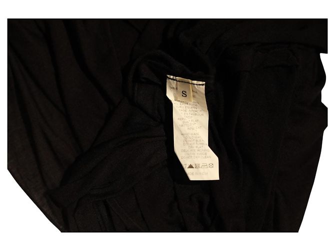 Lanvin Schwarzes Viskose Kleid asymmetrisch drapiert S - Ansicht 4