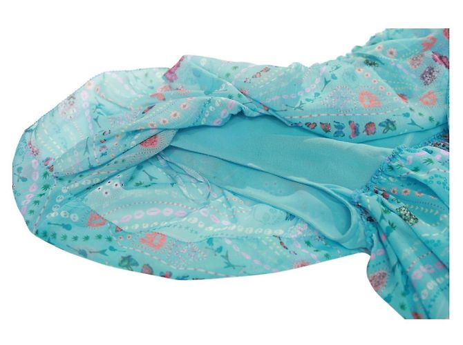 Zadig & Voltaire Risaly Print Mini-Kleid Blau mit Perlen und Ein-Schulter-Design XS - Ansicht 7