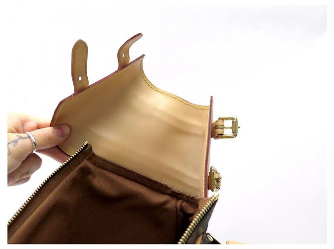 ASTUCCIO PER RACCHETTA DA TENNIS VINTAGE LOUIS VUITTON TOILE MONOGRAMMA Marrone - vista 10