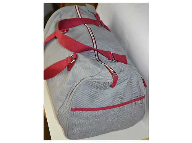 Borsone Dolce & Gabbana rosso e grigio in tessuto tecnico - vista 4
