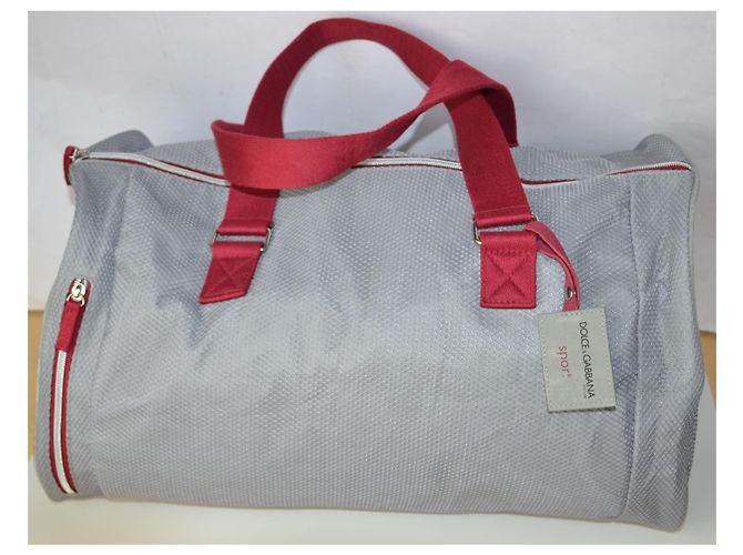 Borsone Dolce & Gabbana rosso e grigio in tessuto tecnico - vista 6