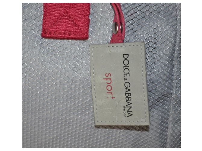 Borsone Dolce & Gabbana rosso e grigio in tessuto tecnico - vista 7