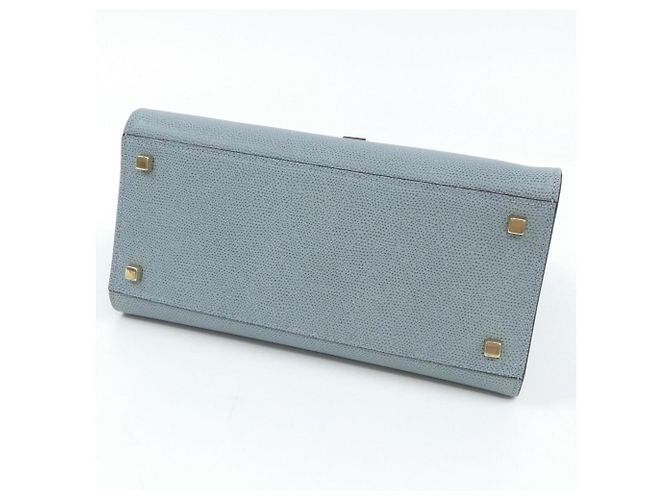 Borsa in pelle blu Valextra - vista 4