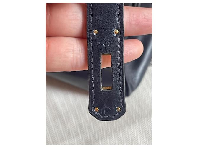 Kelly Borsa Hermès in pelle blu navy - vista 10