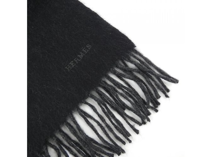 Stola in cashmere Hermès Marrone Nero - vista 2
