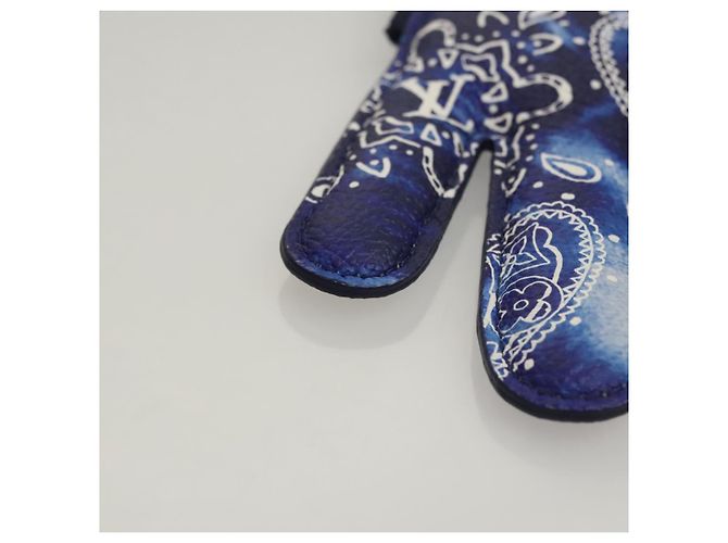 LOUIS VUITTON Monogram Bandana Pochette HIGH 5 Bianco Blu M81410 LV Auth BA1543SM - vista 17