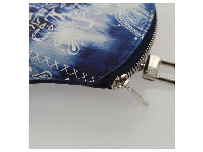 LOUIS VUITTON Monogram Bandana Pochette HIGH 5 Bianco Blu M81410 LV Auth BA1543SM - vista 18