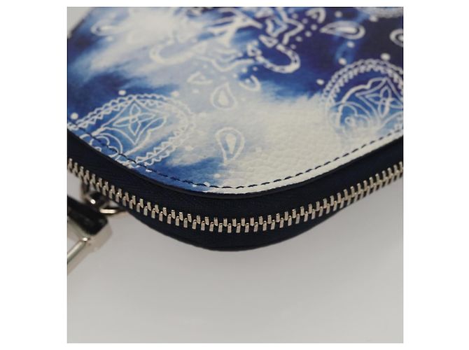 LOUIS VUITTON Monogram Bandana Pochette HIGH 5 Bianco Blu M81410 LV Auth BA1543SM - vista 19