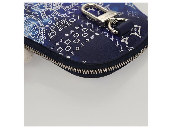 LOUIS VUITTON Monogram Bandana Pochette HIGH 5 Bianco Blu M81410 LV Auth BA1543SM - vista 20