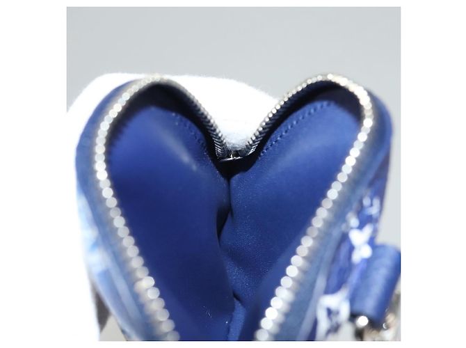 LOUIS VUITTON Monogram Bandana Pochette HIGH 5 Bianco Blu M81410 LV Auth BA1543SM - vista 23