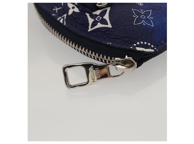 LOUIS VUITTON Monogram Bandana Pochette HIGH 5 Bianco Blu M81410 LV Auth BA1543SM - vista 8