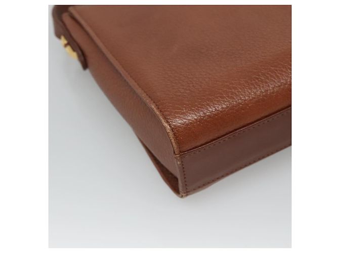 Autre Marque Borsa a Spalla Burberrys in Pelle Marrone Oro Auth BA1088 D'oro - vista 16