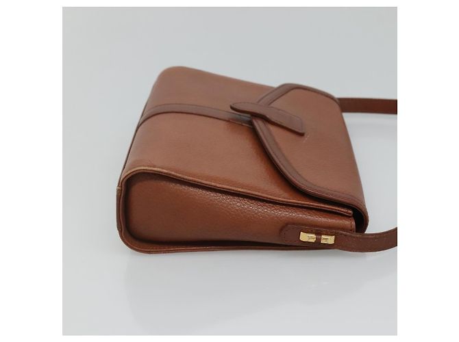 Autre Marque Borsa a Spalla Burberrys in Pelle Marrone Oro Auth BA1088 D'oro - vista 3
