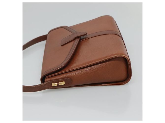 Autre Marque Borsa a Spalla Burberrys in Pelle Marrone Oro Auth BA1088 D'oro - vista 4