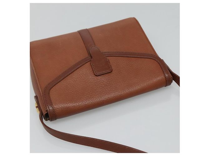 Autre Marque Borsa a Spalla Burberrys in Pelle Marrone Oro Auth BA1088 D'oro - vista 6