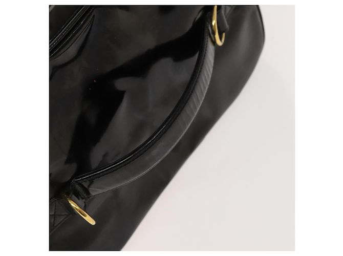 CHANEL Vanity Pouch Lackleder 2way Schwarz Gold CC Auth bs24264 Golden - Ansicht 7