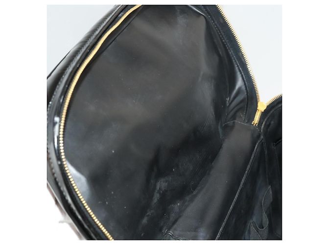 CHANEL Vanity Pouch Lackleder 2way Schwarz Gold CC Auth bs24264 Golden - Ansicht 9