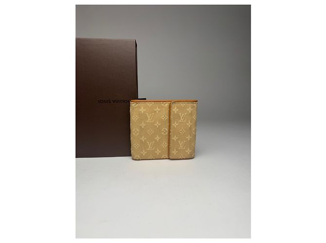 Vintage Louis Vuitton Canvas Monogram Wallet Yellow white Beige - view 12
