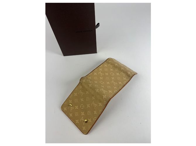 Vintage Louis Vuitton Canvas Monogram Wallet Yellow white Beige - view 5