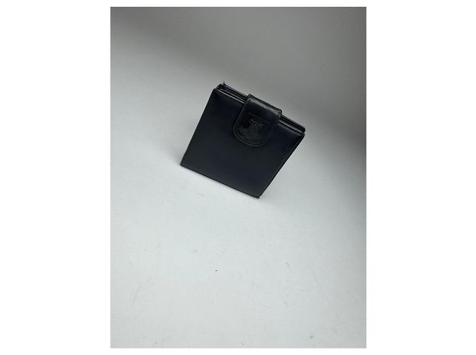 Céline Vintage Celine Paris leather Wallet navy Navy blue - view 12