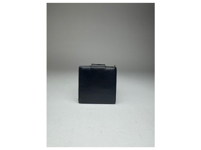Céline Vintage Celine Paris leather Wallet navy Navy blue - view 7