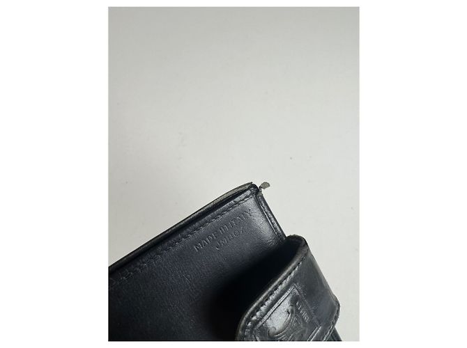Céline Vintage Celine Paris leather Wallet navy Navy blue - view 9