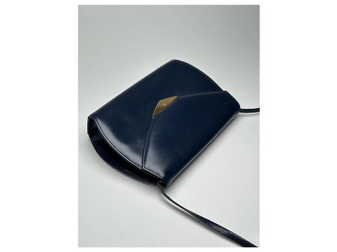 Vintage Givenchy 4G Leder Tasche Marineblau - Ansicht 11