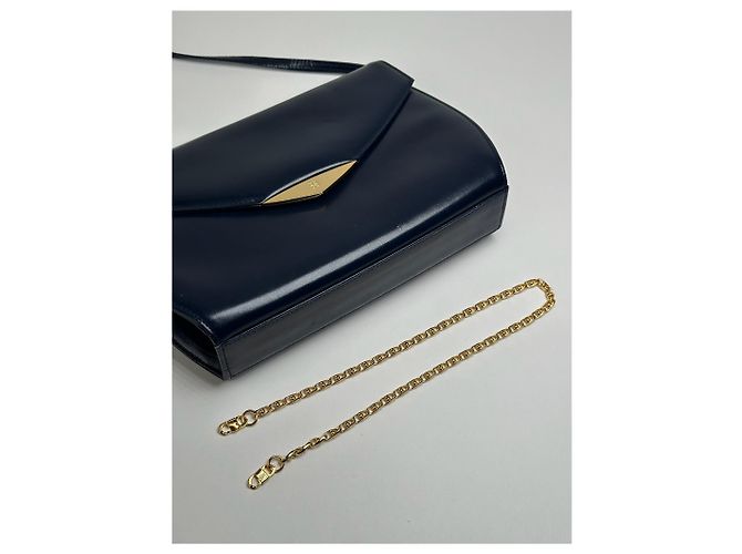 Vintage Givenchy 4G Leder Tasche Marineblau - Ansicht 2
