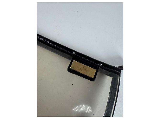 Clutch vintage in PVC trasparente di Gucci Nero - vista 10