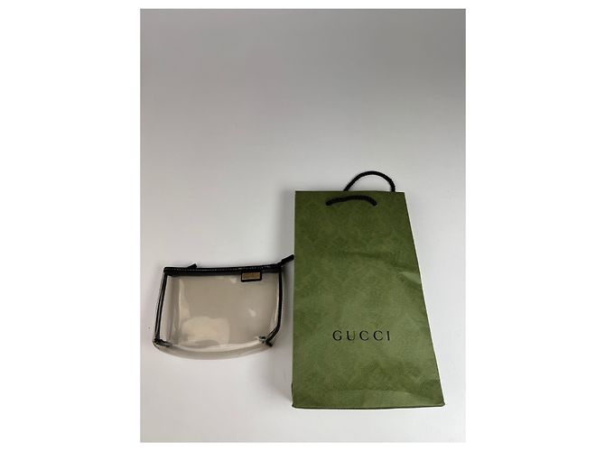 Clutch vintage in PVC trasparente di Gucci Nero - vista 2
